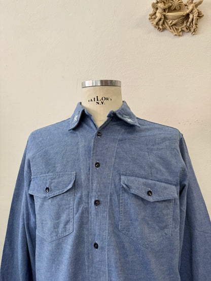 Vintage 80’s Italian Navy Shirt “L”