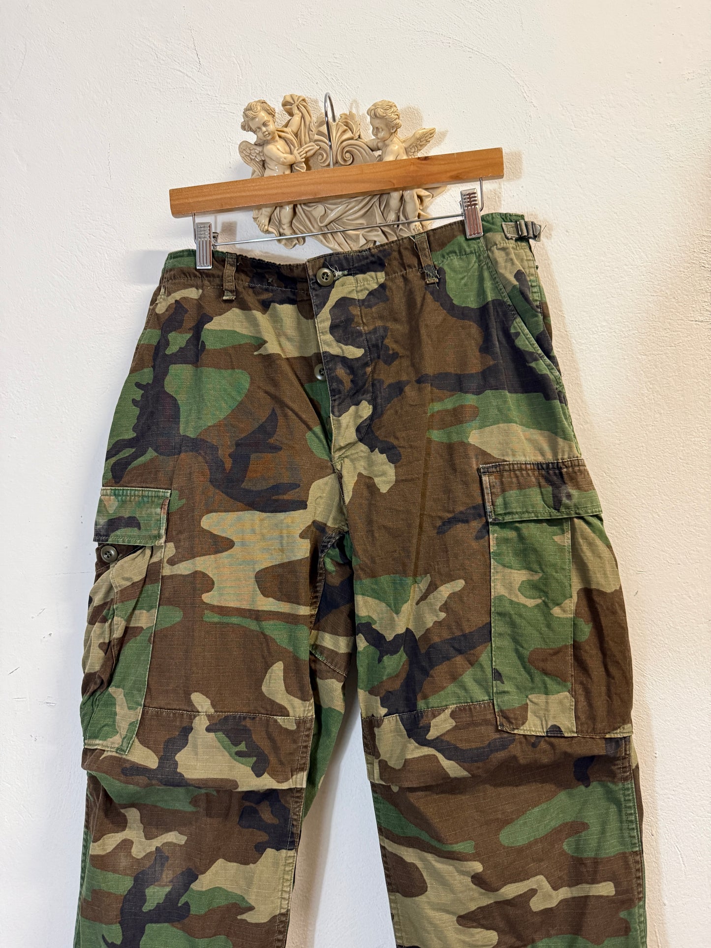 Vintage Woodland Camo Cargo Pants Us Army Rip Stop “W33”