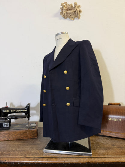 Vintage 90’s Italian Navy Double Breasted Jacket “S”