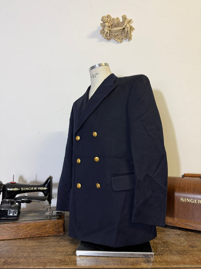 Vintage 00’s Italian Navy Double Breasted Jacket “L”