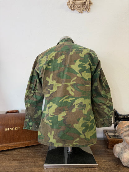 Vintage 1970-80s ERDL Camouflage Pattern Hot Weather Jacket Ripstop “S”