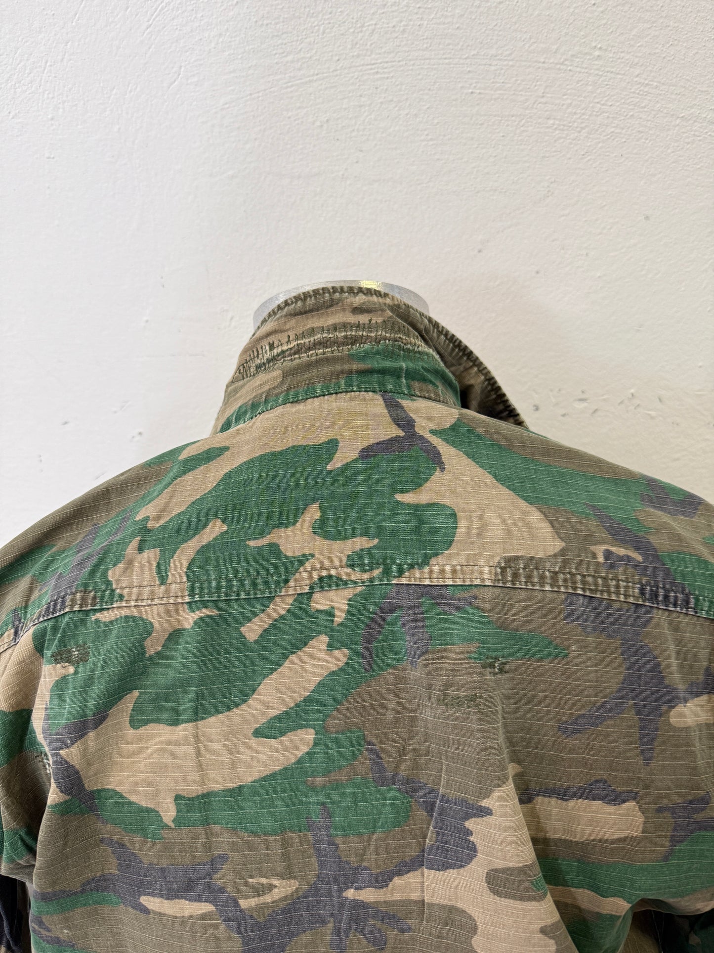 Vintage 1970-80s ERDL Camouflage Pattern Hot Weather Jacket Ripstop “S”