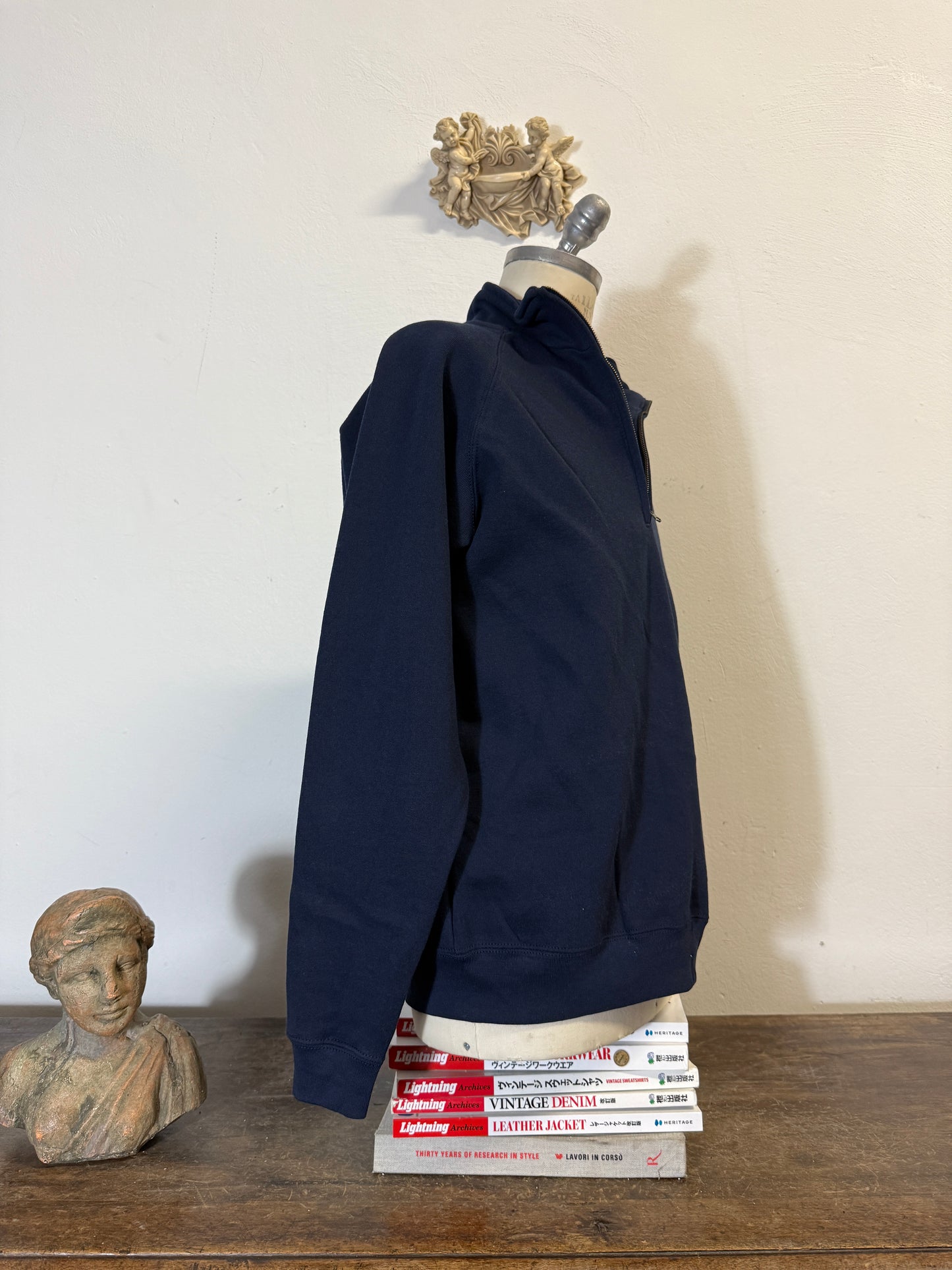 Blue Half Zip Sweatshirt