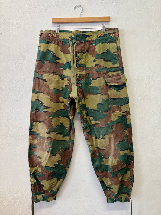 Vintage 1950s Belgian Army Camo Paratrooper Pants “W38”