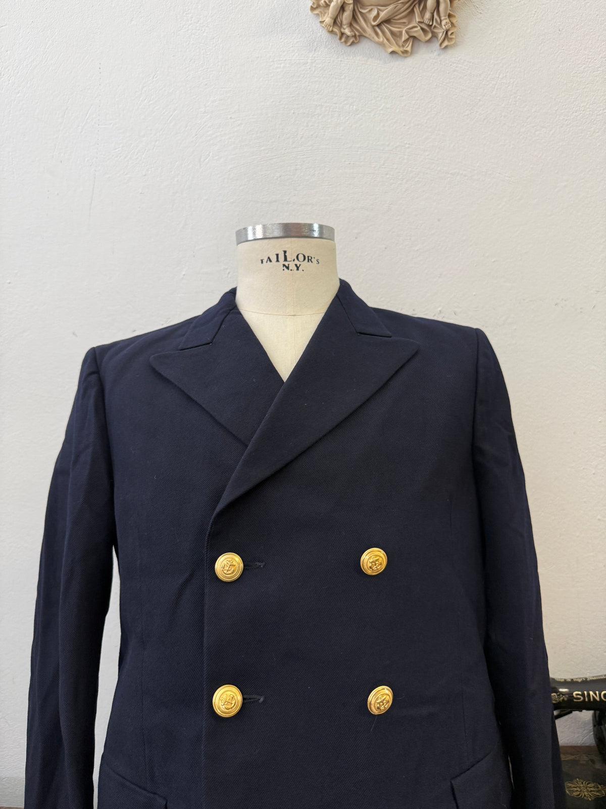 Vintage Italian Navy Double Breasted Jacket “S”