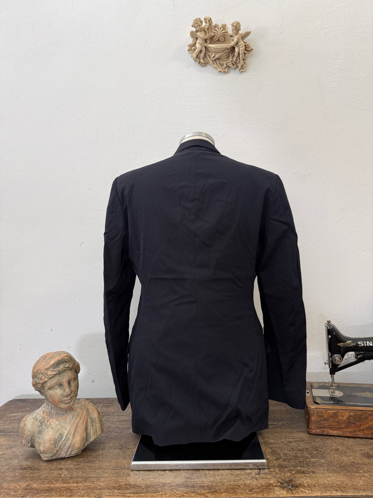 Vintage Italian Navy Double Breasted Jacket “L”