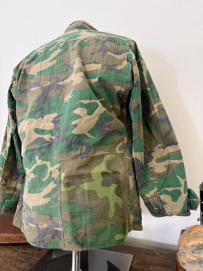 Vintage 1970-80s ERDL Camouflage Pattern Hot Weather Jacket Ripstop “S”