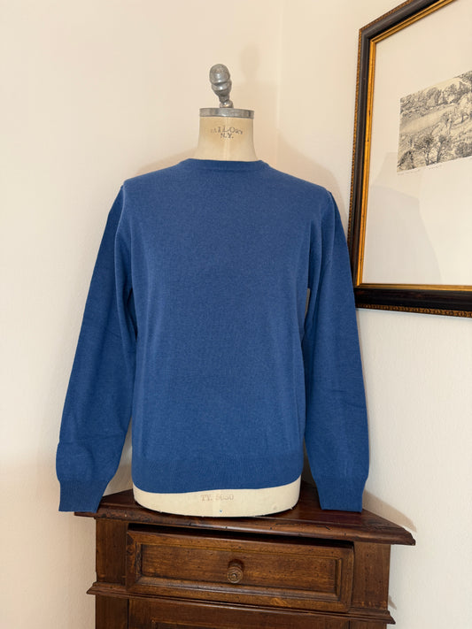 Essential Blue Sweater - Made in Italy