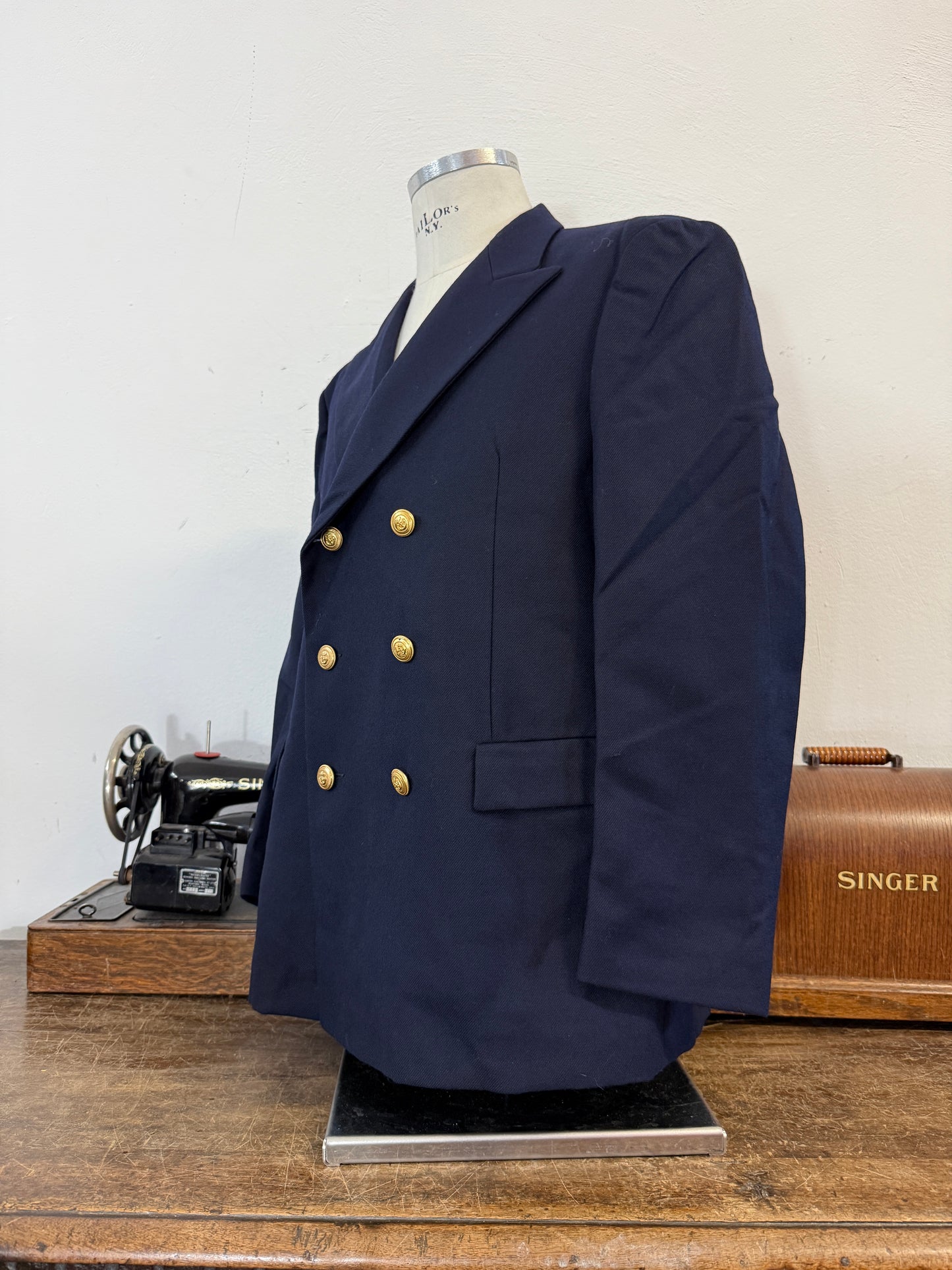 Vintage 00’s Italian Navy Double Breasted Jacket “M”