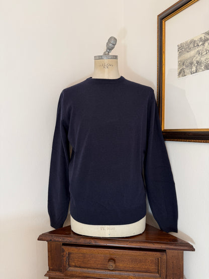 Essential Blue Navy Sweater - Made in Italy