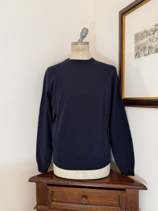 Essential Blue Navy Sweater - Made in Italy