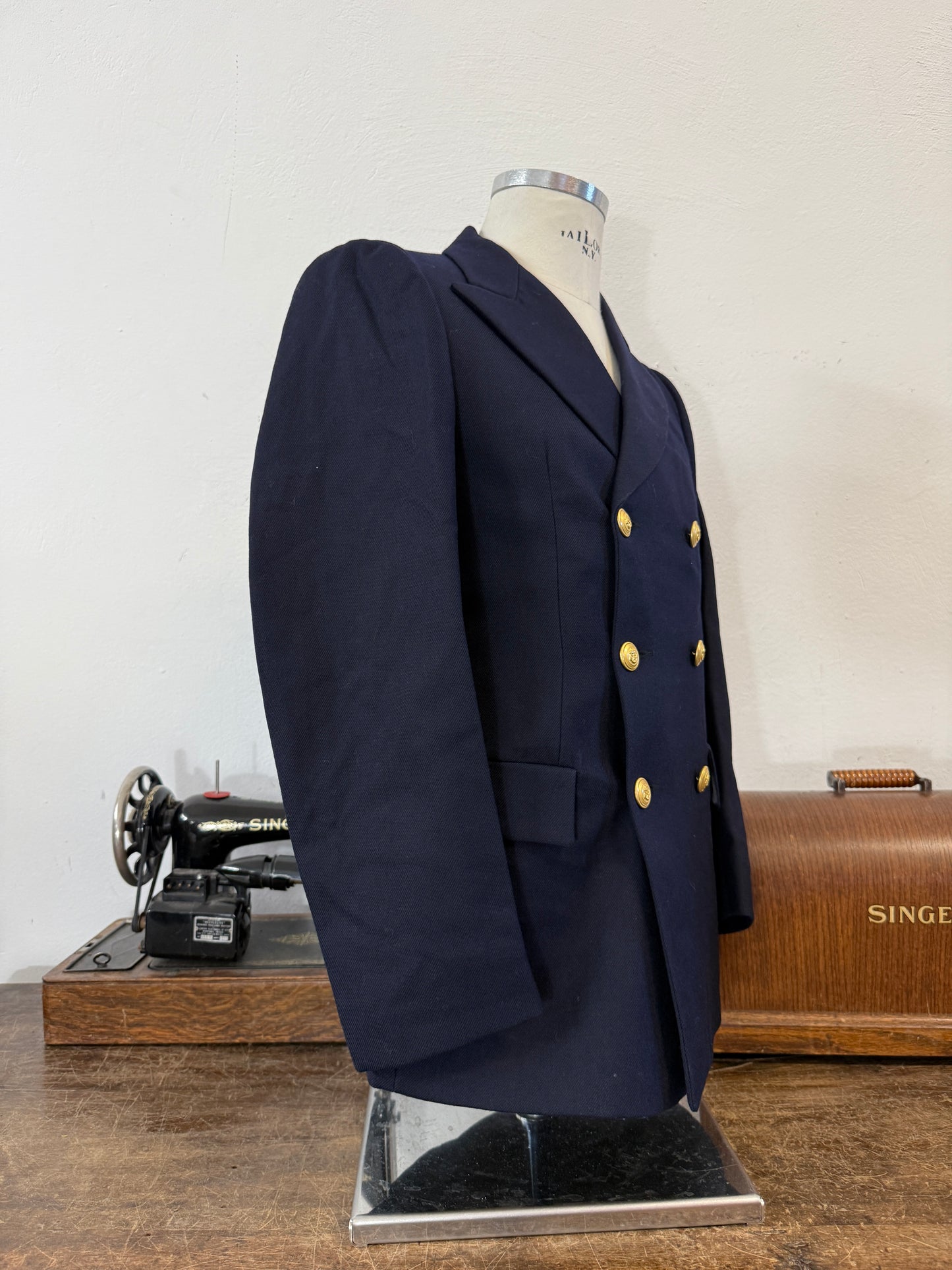 Vintage 00’s Italian Navy Double Breasted Jacket “S”