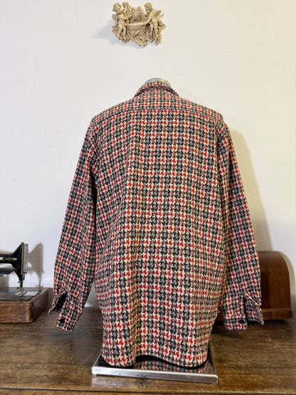 Vintage Tweed Houndstooth Shirt Jacket “XL”