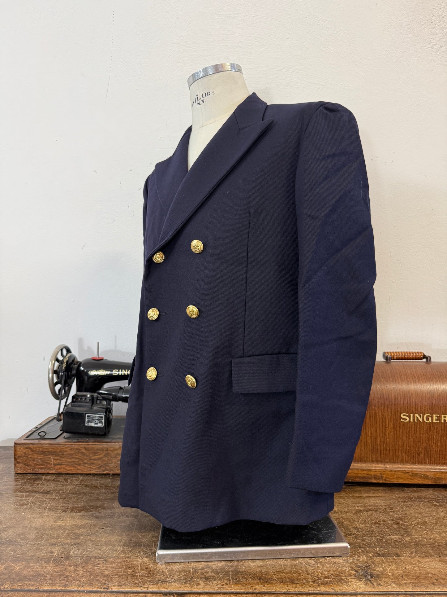 Vintage 00’s Italian Navy Double Breasted Jacket “L”