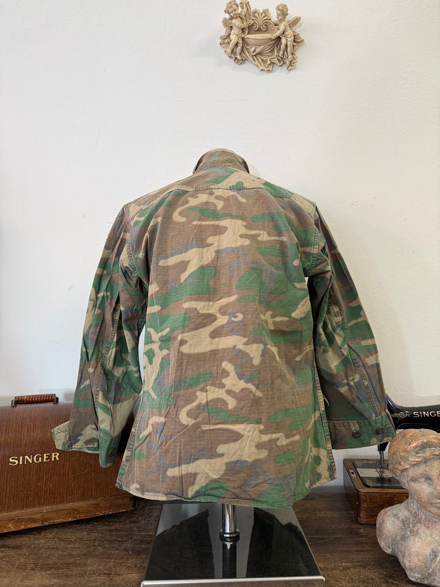 Vintage 1970-80s ERDL Camouflage Pattern Hot Weather Jacket Ripstop “S”