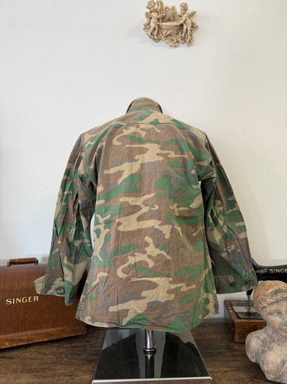 Vintage 1970-80s ERDL Camouflage Pattern Hot Weather Jacket Ripstop “S”