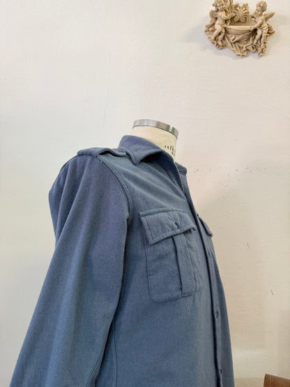 Vintage 60’s Italian Air Force Flannel Shirt “XS”
