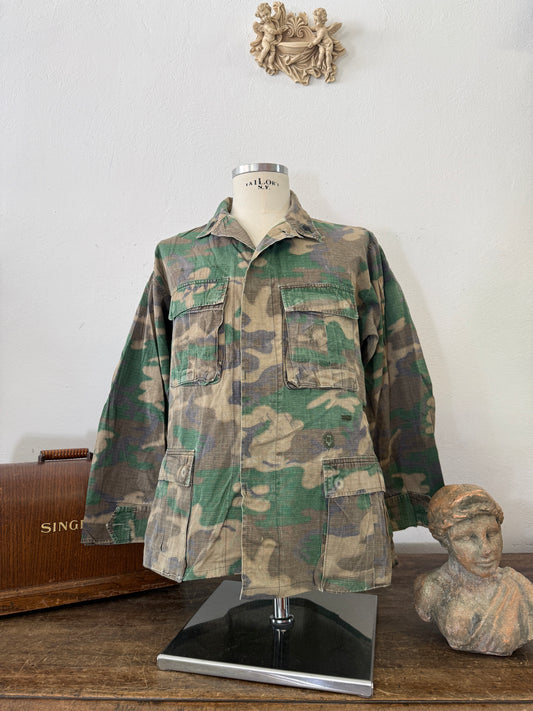 Vintage 1970-80s ERDL Camouflage Pattern Hot Weather Jacket Ripstop “M”