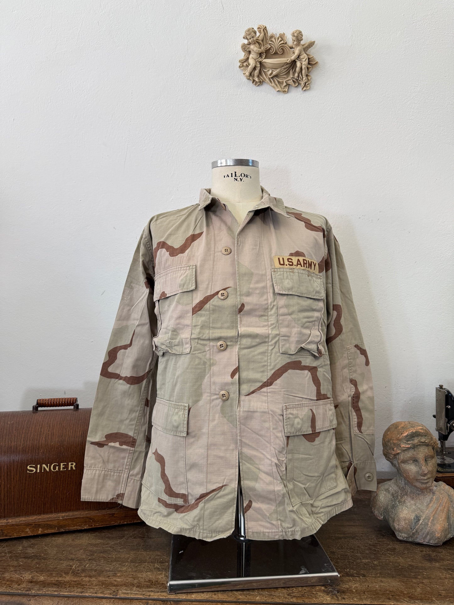 Vintage BDU Camo Jacket Ripstop US Army – L