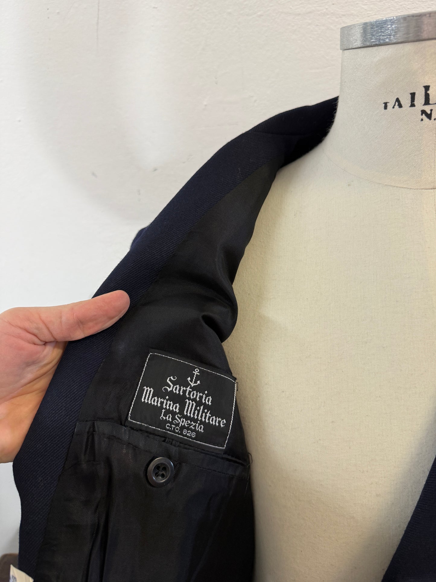 Vintage 00’s Italian Navy Double Breasted Jacket “M”