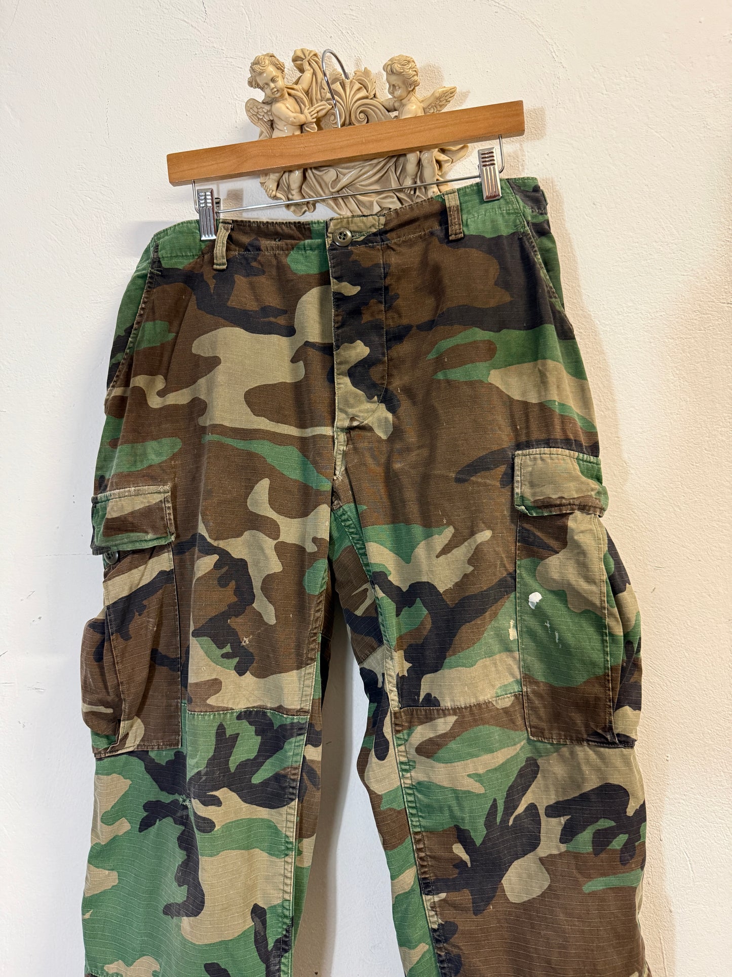 Vintage Woodland Camo Cargo Pants Us Army Rip Stop “W34”