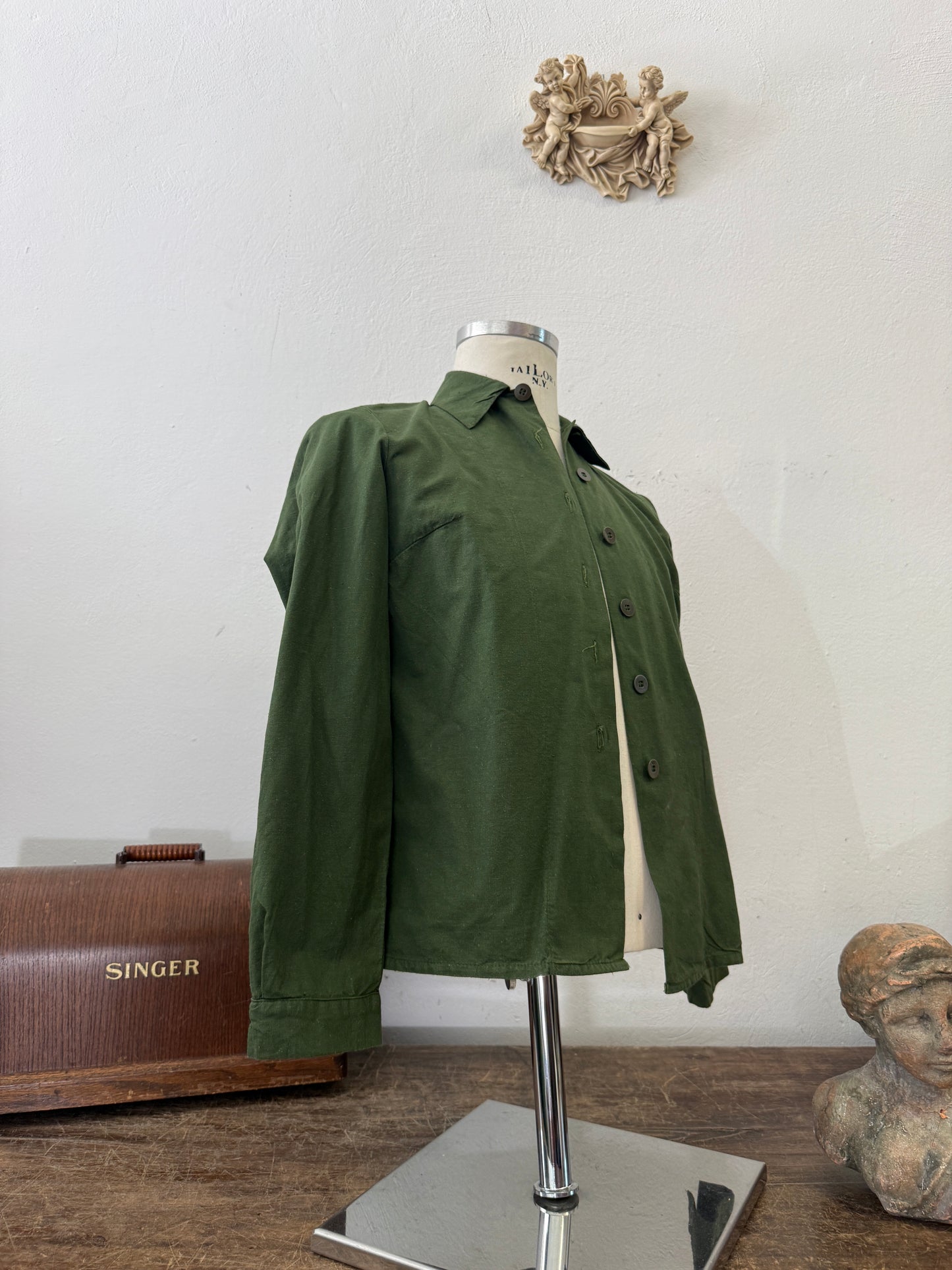 Vintage 80’s Woman Swedish Army Shirt - XS