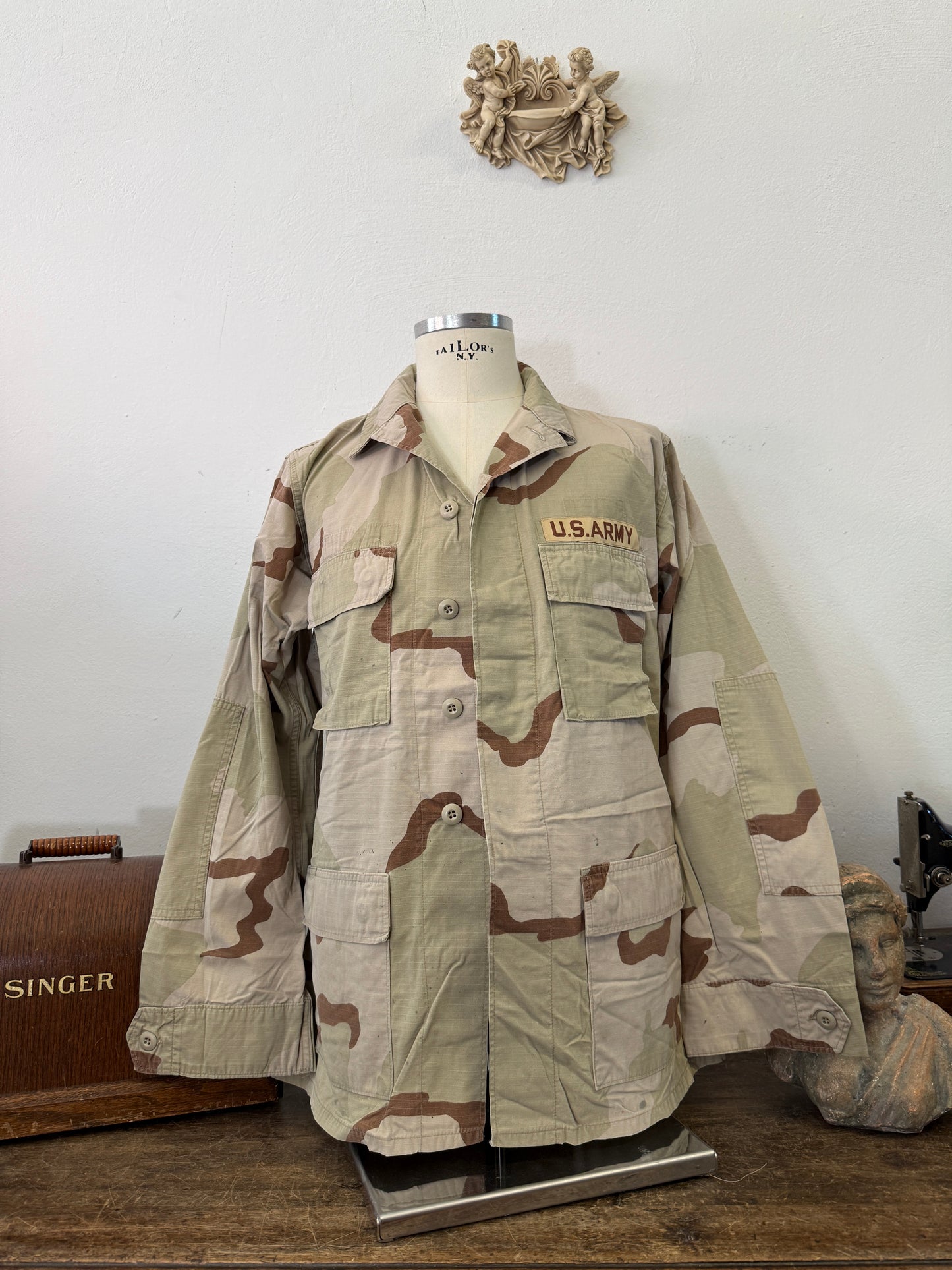 Vintage BDU Camo Jacket Ripstop US Army – L/XL