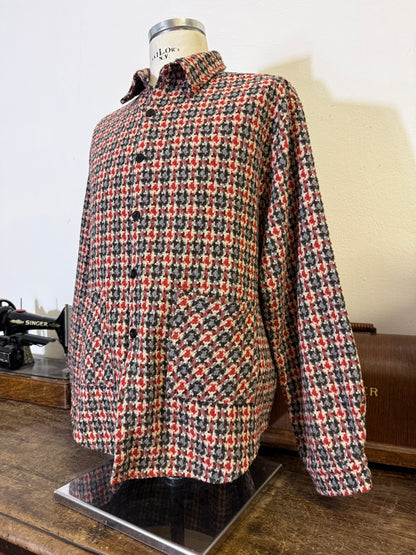 Vintage Tweed Houndstooth Shirt Jacket “XL”