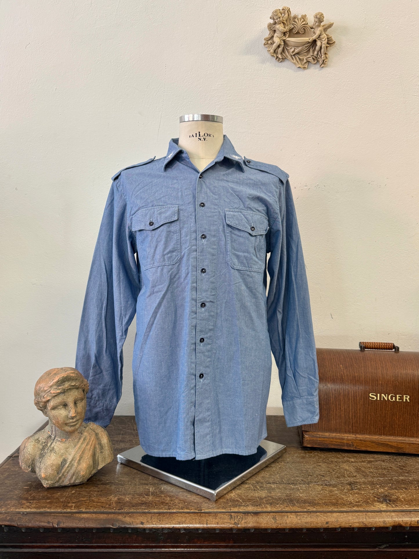 Vintage 90’s Italian Navy Shirt “M/L”