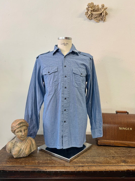 Vintage 90’s Italian Navy Shirt “M/L”
