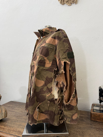 Vintage Distressed Hungarian Army Camo Jacket “M”