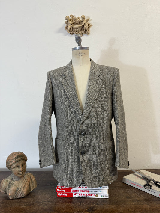 Vintage Wool Harringbone Blazer “M”