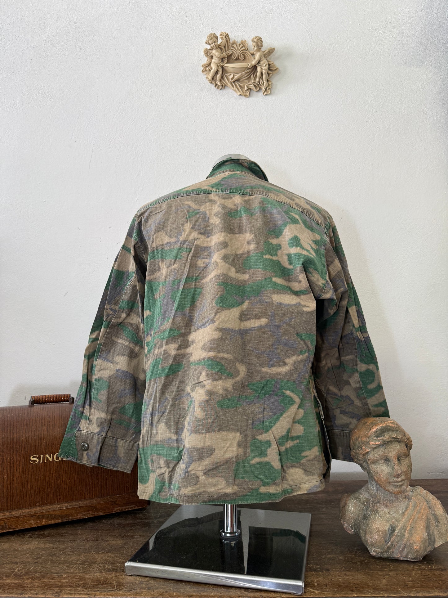 Vintage 1970-80s ERDL Camouflage Pattern Hot Weather Jacket Ripstop “M”
