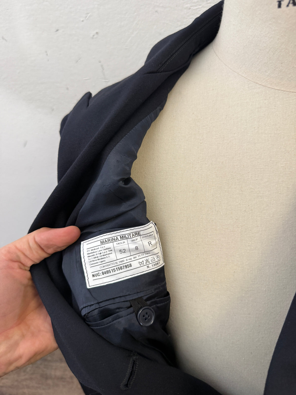 Vintage Italian Navy Double Breasted Jacket “M”