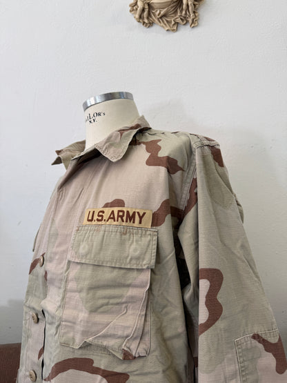 Vintage BDU Camo Jacket Ripstop US Army – L