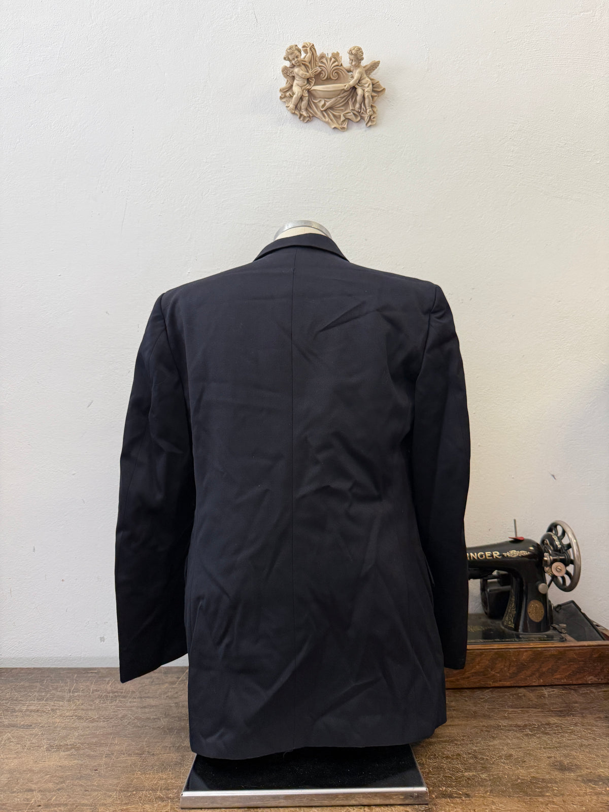 Vintage Italian Navy Double Breasted Jacket “M”