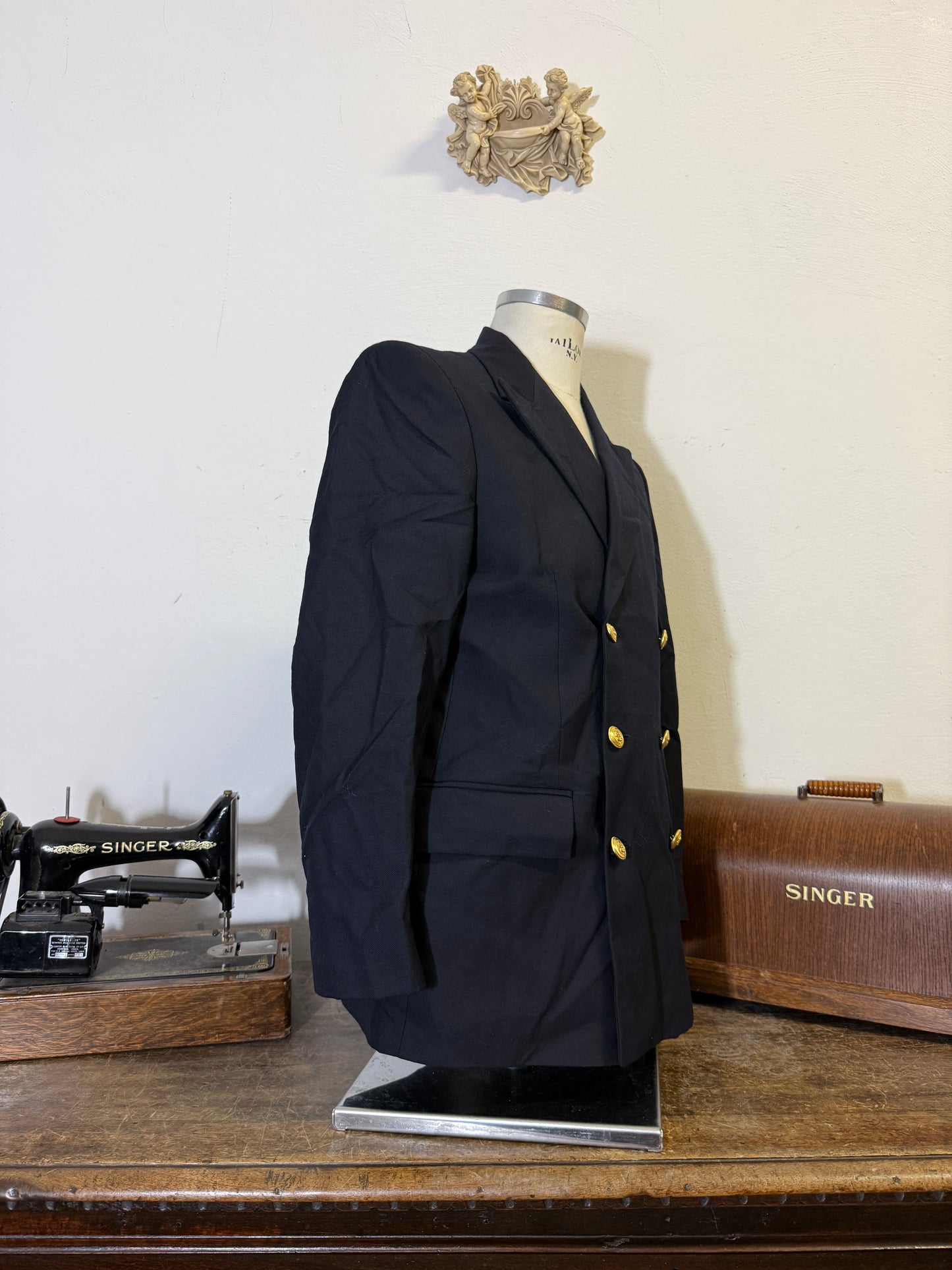 Vintage 00’s Italian Navy Double Breasted Jacket “M/L”