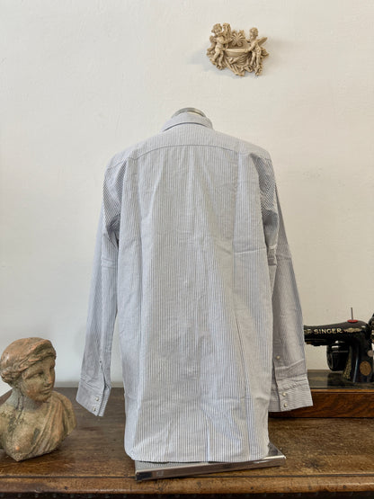 Western Oxford Shirt Striped Military Green- Chesapeake’s