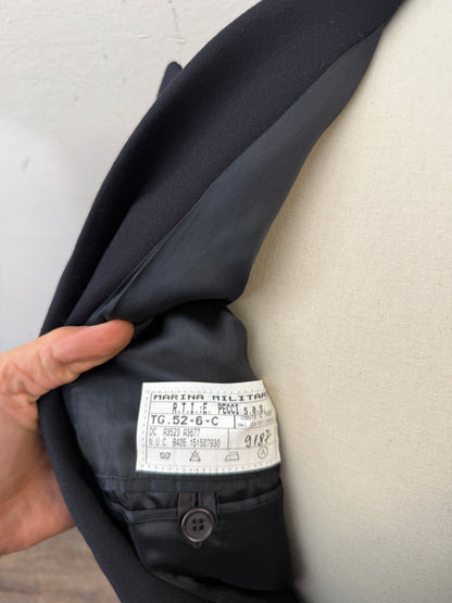 Vintage Italian Navy Double Breasted Jacket “M”