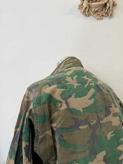Vintage 1970-80s ERDL Camouflage Pattern Hot Weather Jacket Ripstop “S”