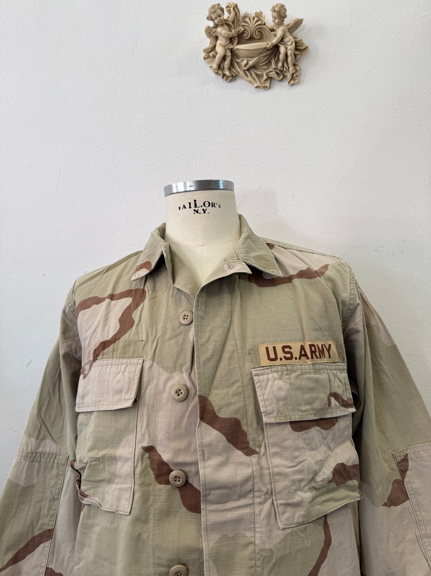 Vintage BDU Camo Jacket Ripstop US Army – L