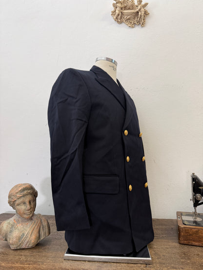 Vintage Italian Navy Double Breasted Jacket “M/L”