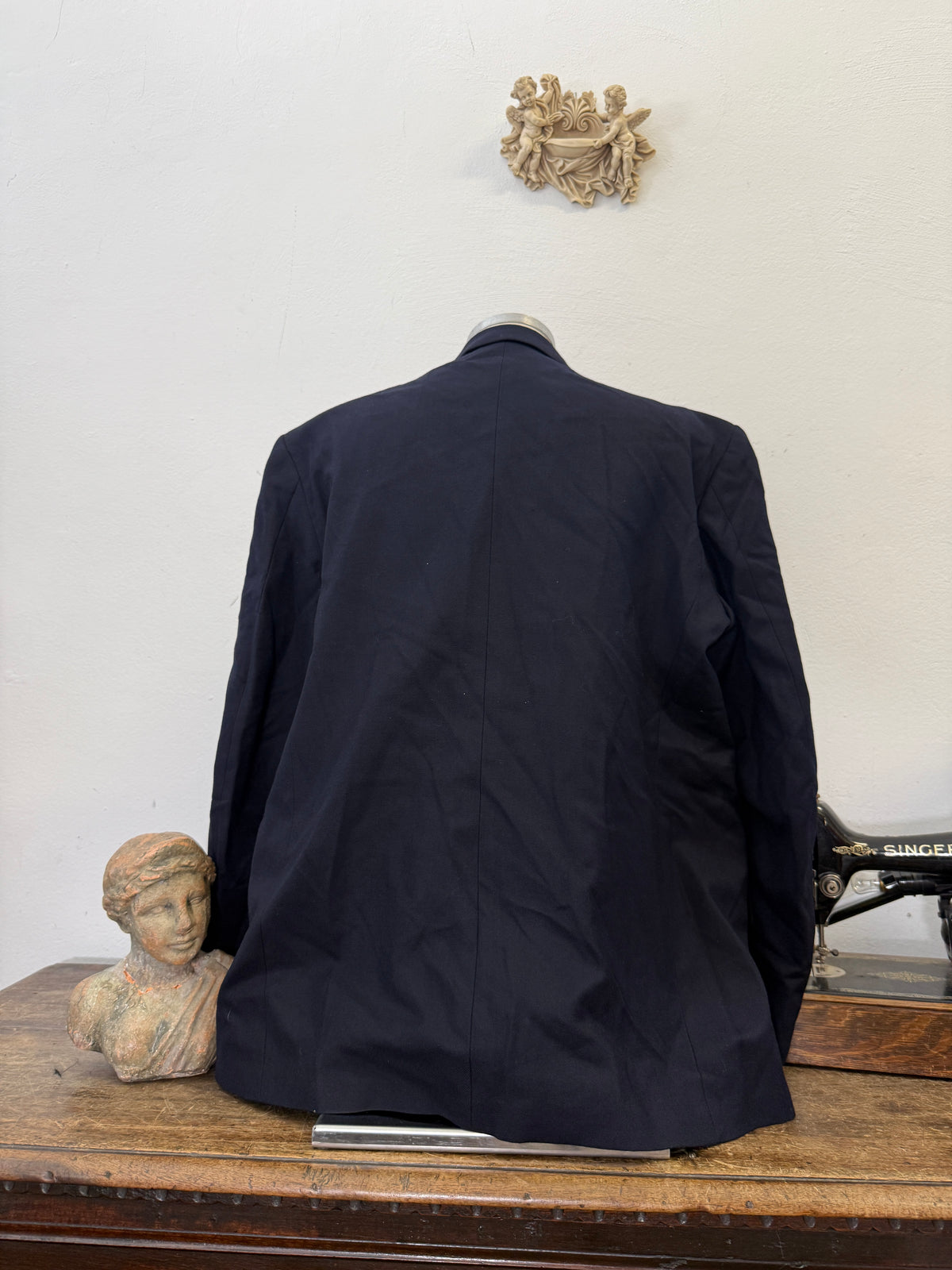 Vintage Italian Navy Double Breasted Jacket “XXL”