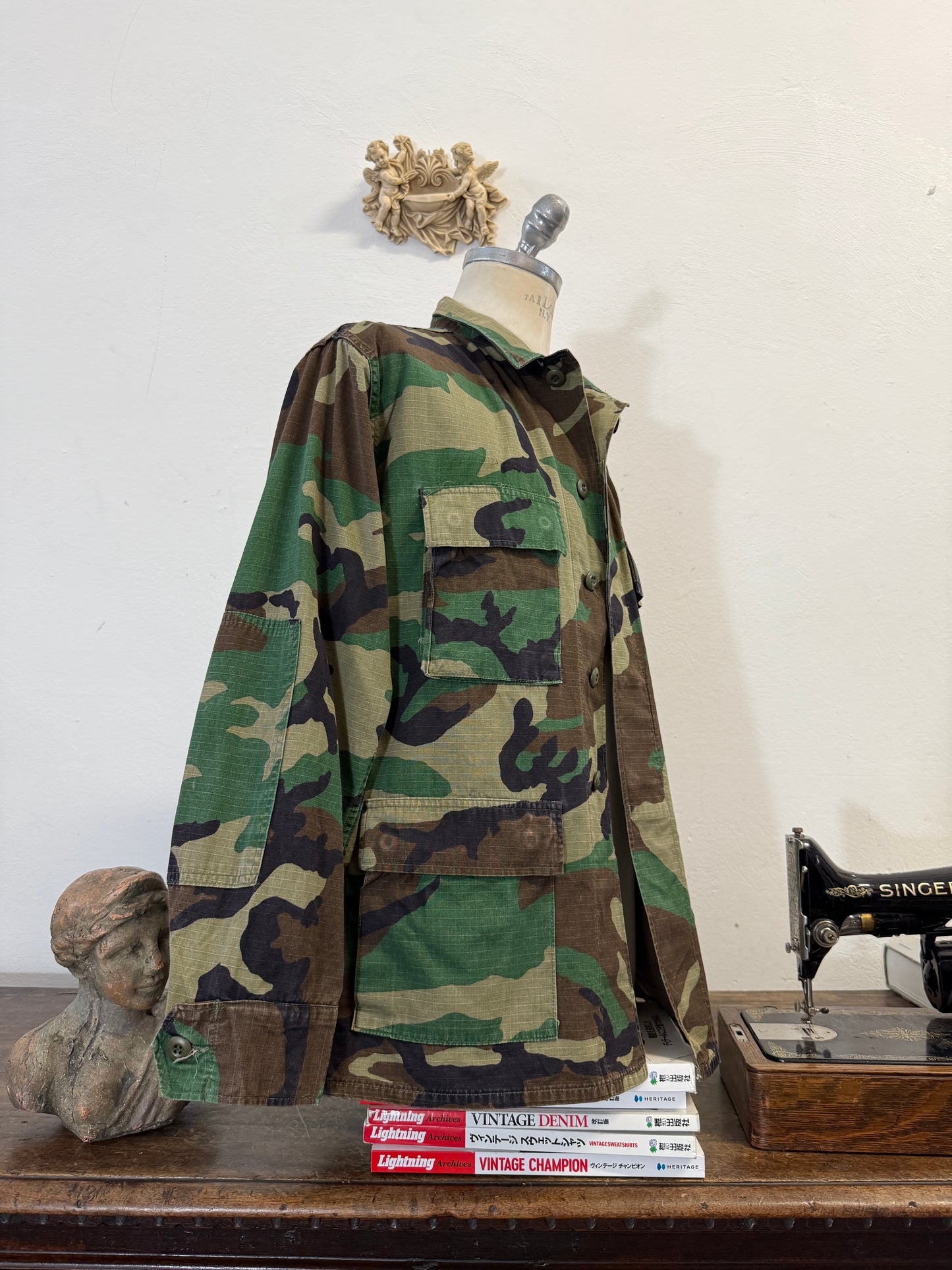 Vintage Woodland Jacket Rip Stop Us Army “L”