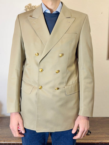 Vintage German Navy Double Breasted Jacket “XL”