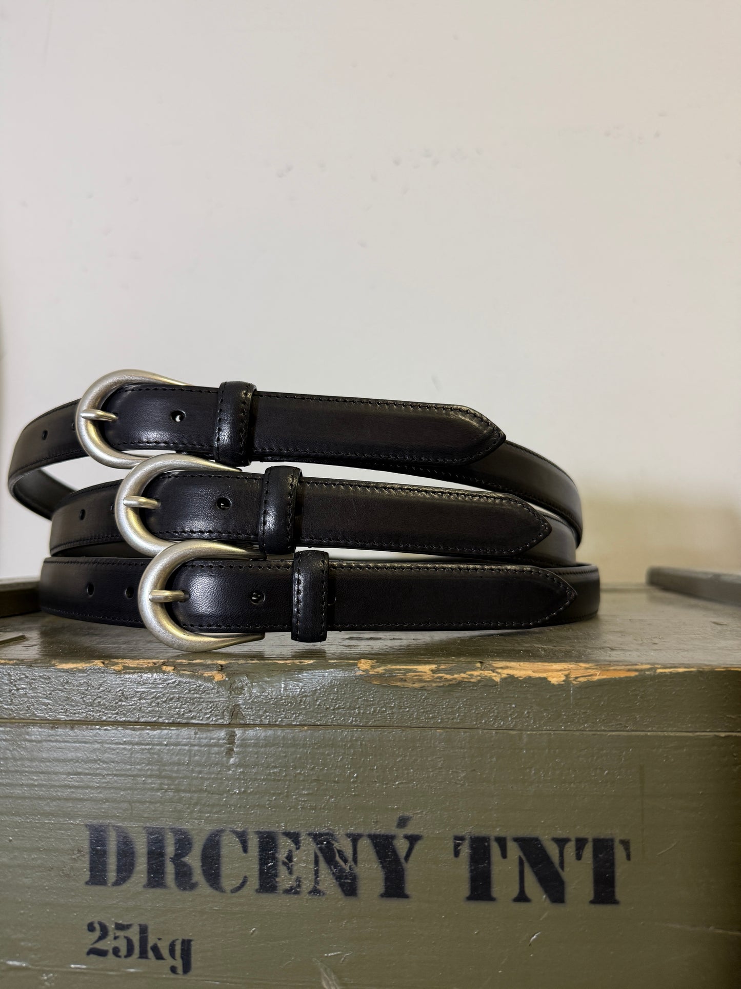 Black Leather Belt - Mancini 1979 x Mister Archive®
