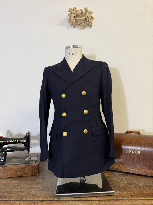 Vintage 90’s Italian Navy Double Breasted Jacket “S”