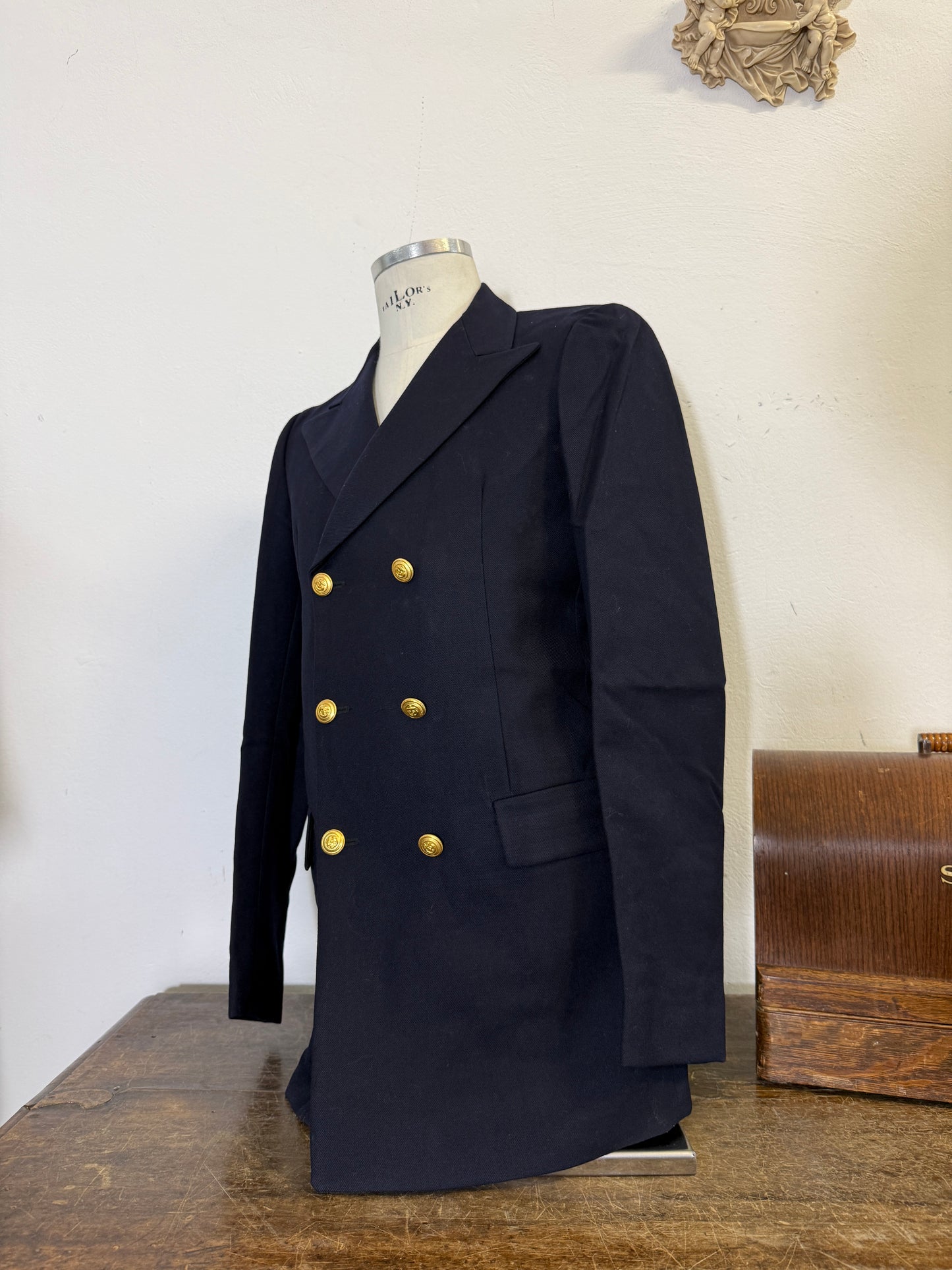 Vintage 00’s Italian Navy Double Breasted Jacket “M/L”