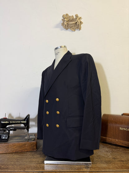 Vintage 00’s Italian Navy Double Breasted Jacket “XL”
