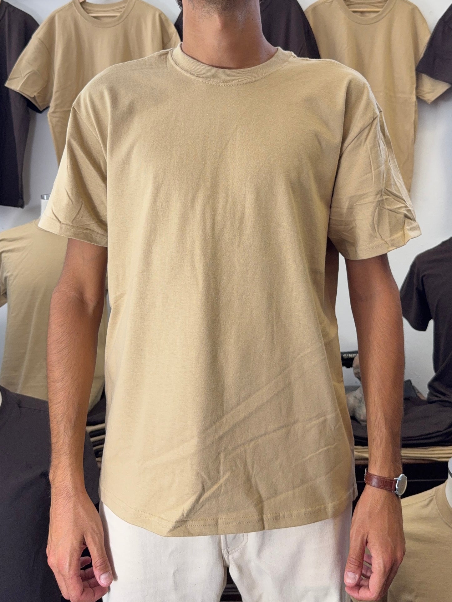 Khaki Tee with U.S. Cotton - Mister Archive®